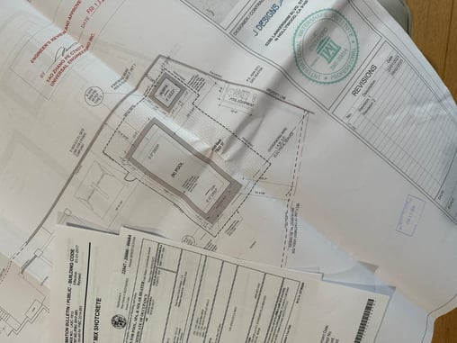 image of pool blue prints